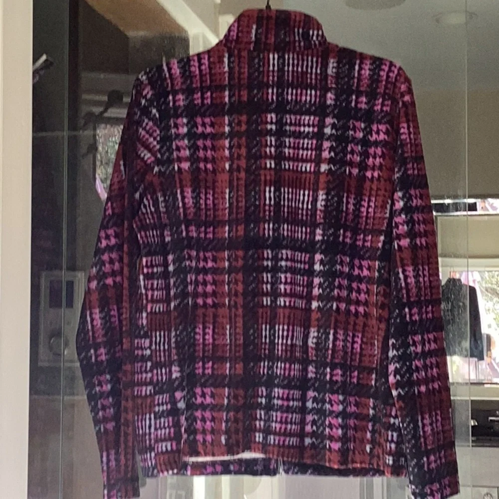 Onque Casual  Zip Velour Amethyst Jacket. NWT. Sz L. - Picture 3 of 5